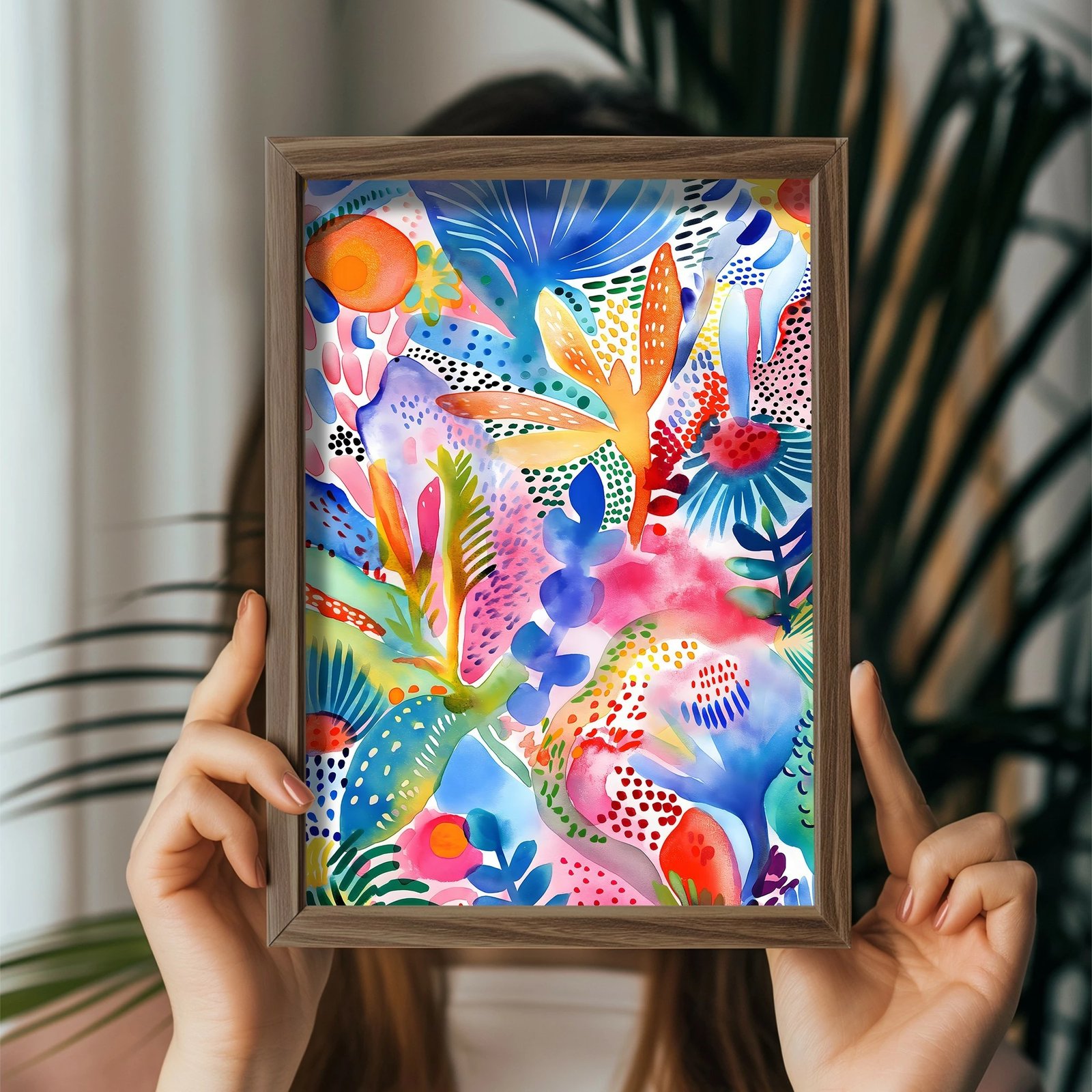 Pikturë dekorative me kornizë MDF, shumëngjyrëshe, GE022-L