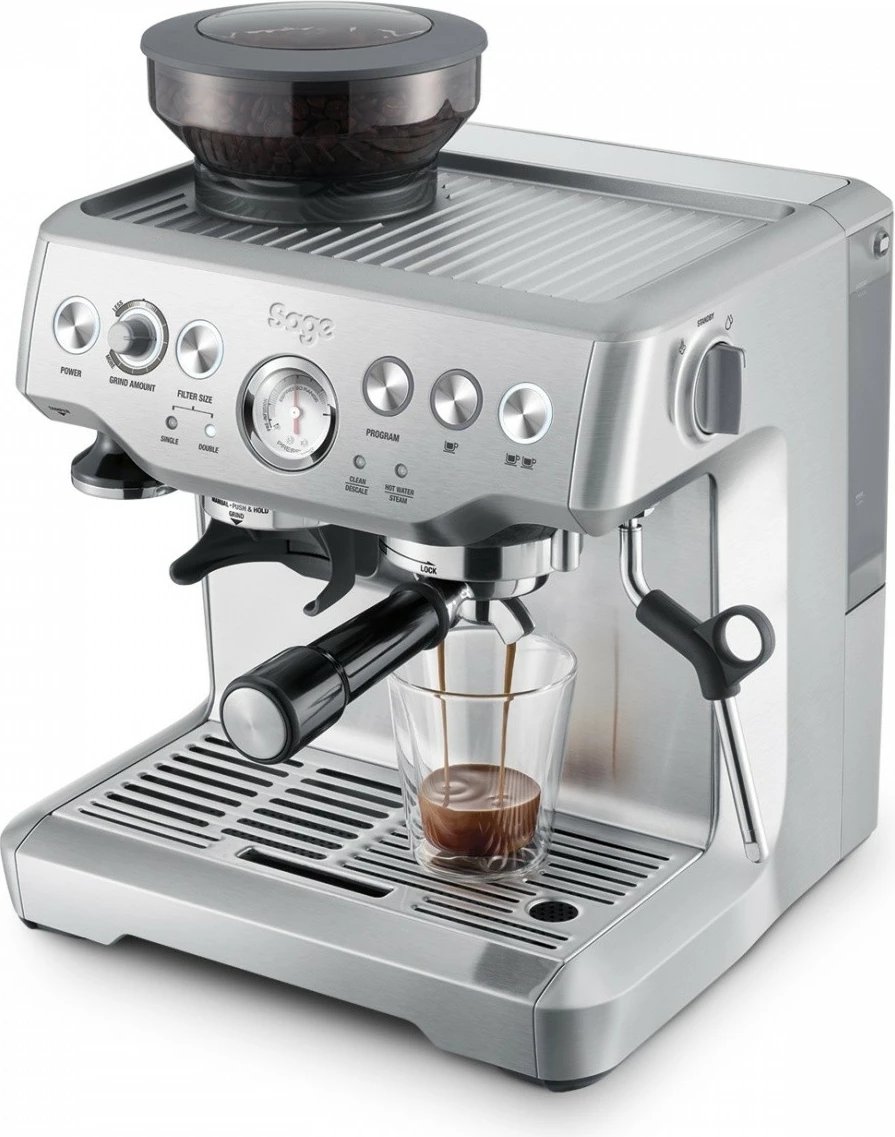 Aparat espresso Sage SES875BSS, me mulli të integruar, çelik i furizuar
