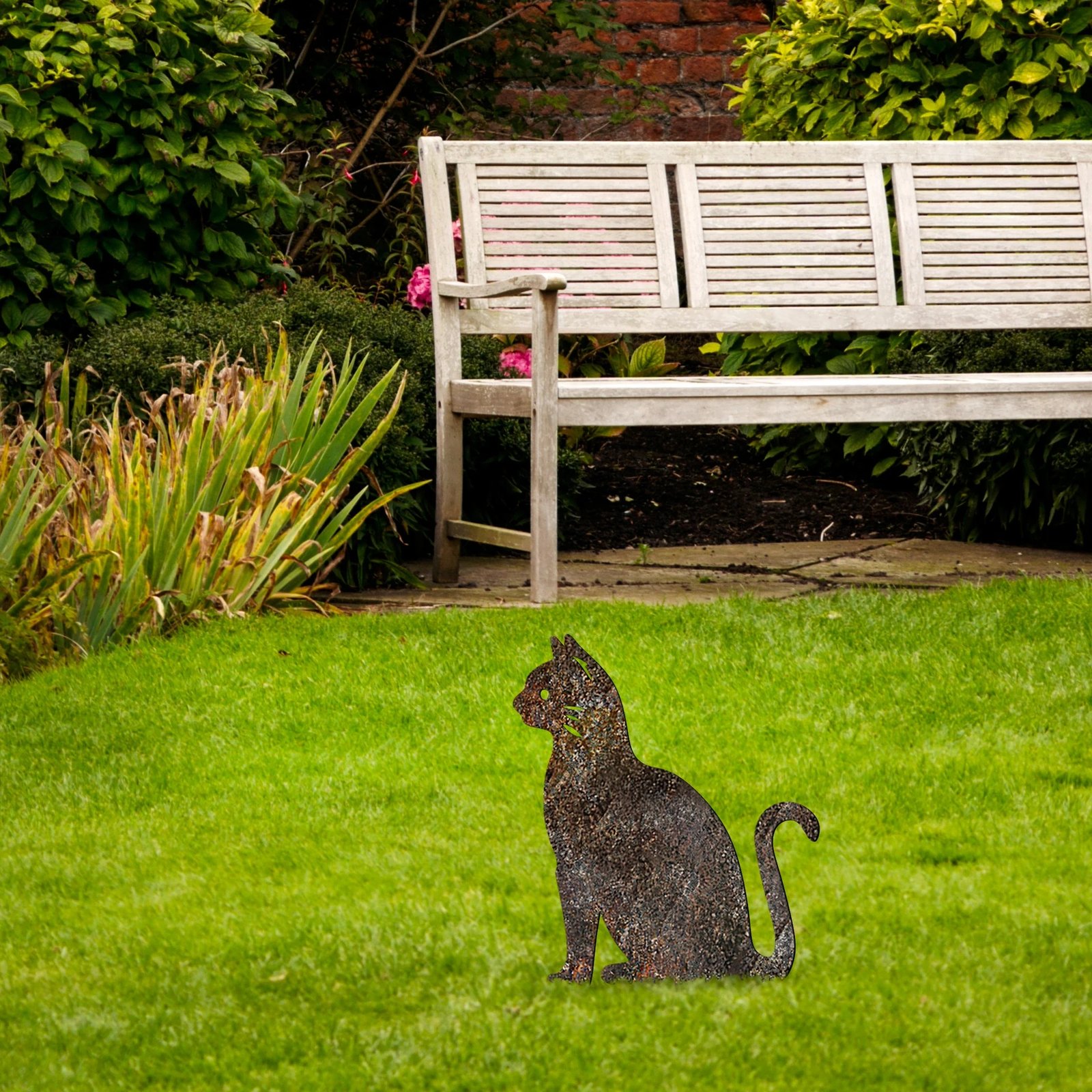 Dekor kopshti, mace, Aberto Design, shumëngjyrëshe, 38x20cm