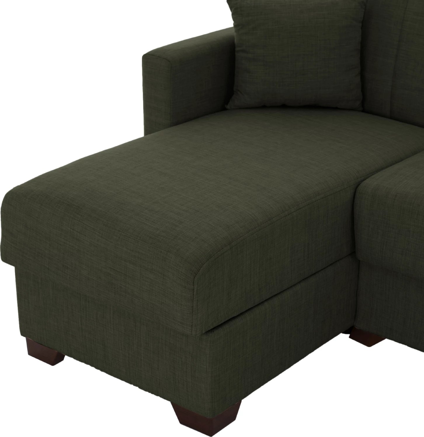 Divan këndor me shtrat, ngjyrë ulliri e errët, FH3244.05, 200x133x77 cm