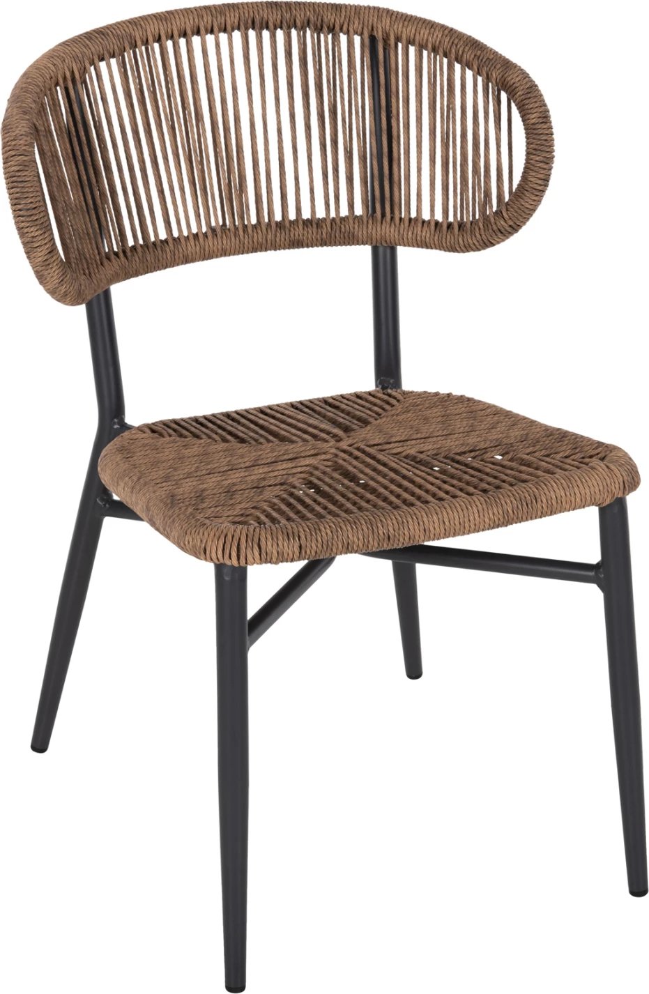 Karrige EULO FH6049.03 alumini në ngjyrë antracit-sintetik rattan në gri 49x60x78Hcm