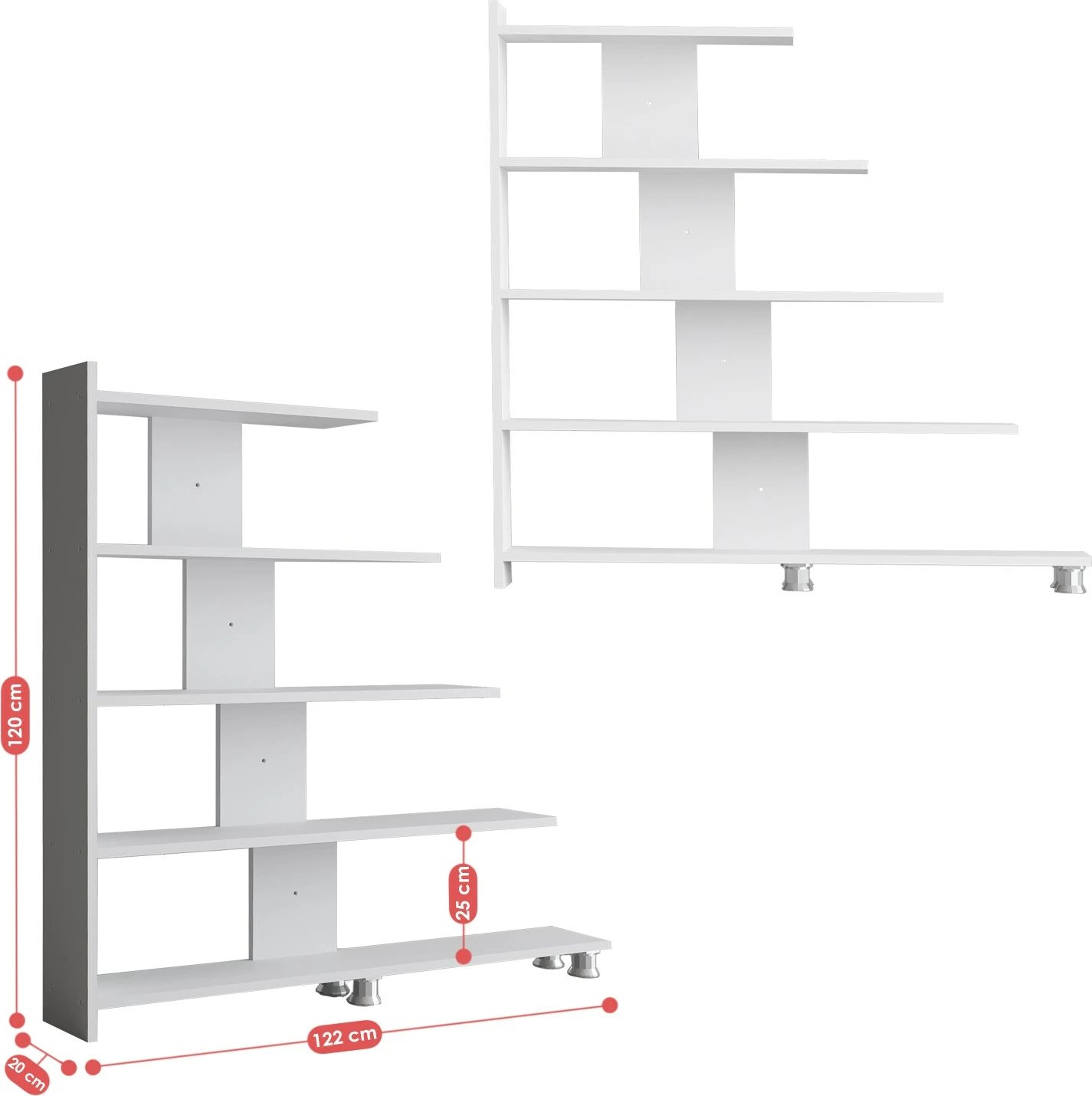 Raft librash Hanah Home, Reward, i bardhë