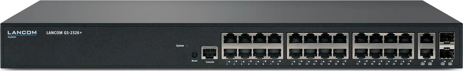 Switch LANCOM GS-2326+, 24 porta Gigabit, 2 SFP, Managed, 1U, i zi
