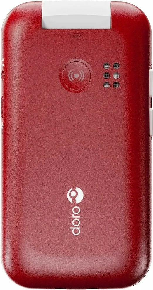 Celular Doro 2880, Clamshell, Single SIM, 320 x 240 pixels, Bluetooth, 1000 mAh, Kuq, Bardhë