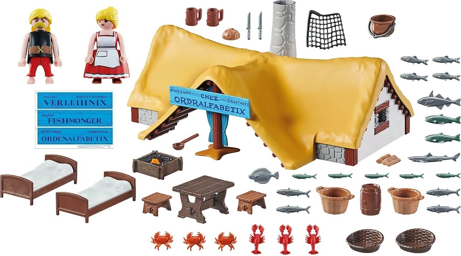 Set lodrash Playmobil Asterix 71266 Hygienix's Hut, 73 pjesë