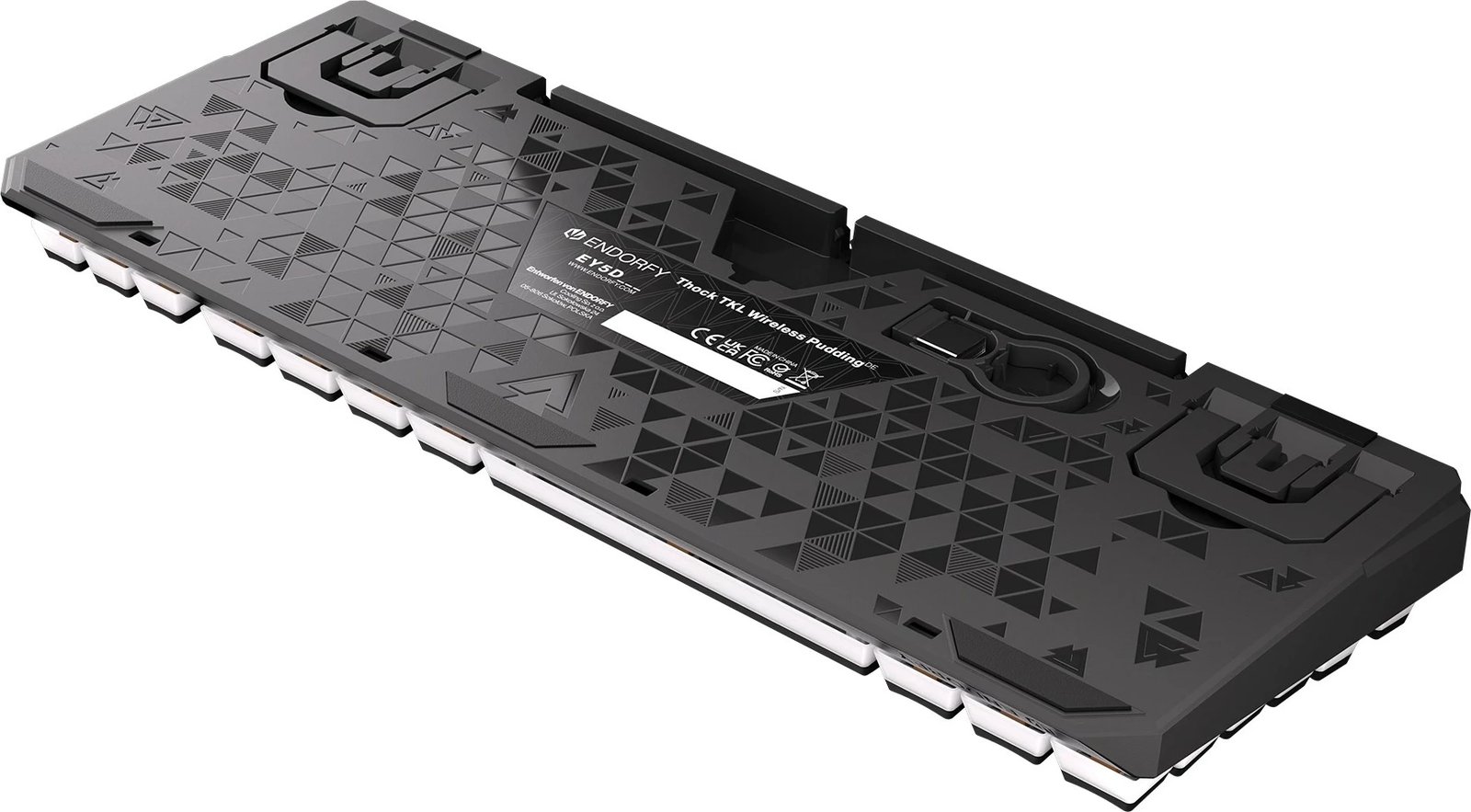 Tastierë mekanike wireless Endorfy Thock TKL Pudding, RGB, Kailh Box Red, 87 taste, e zezë