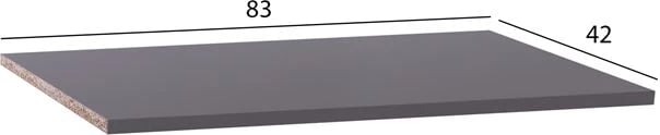 Set 3 rafte për dollap, ngjyrë gri, FH2372, 83x42x1.5 cm