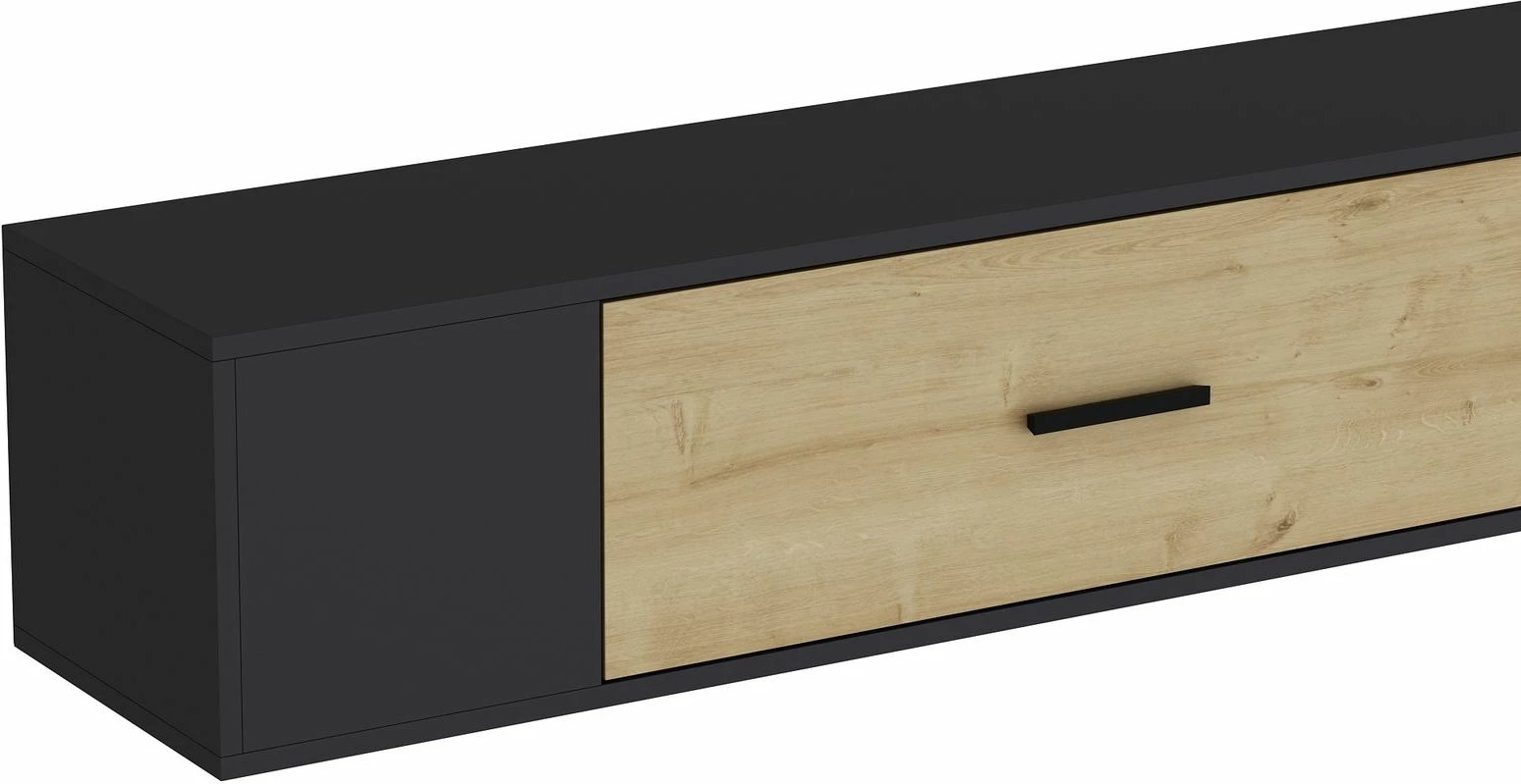 Komodë TV Skye Decor, antracit, lisi sapphire