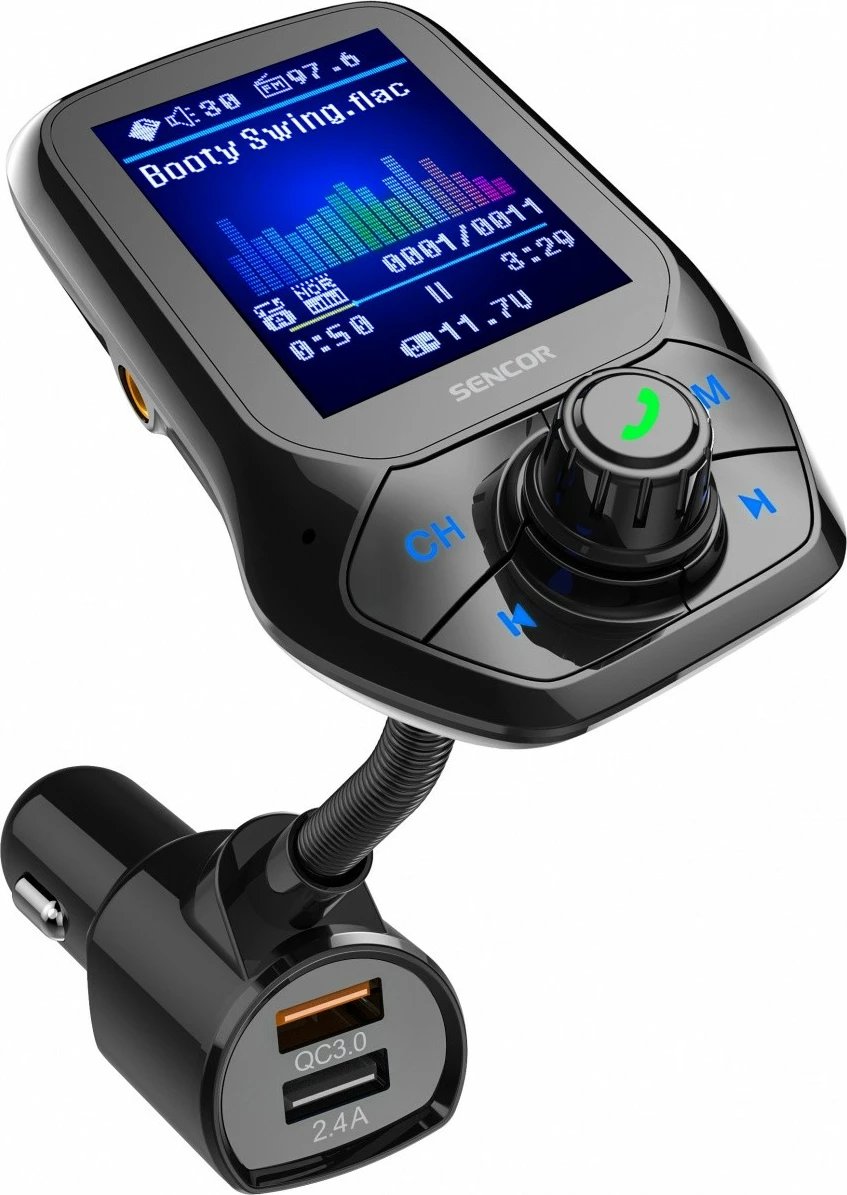 Transmetues FM Sencor SWM 5858 BT, Bluetooth, 2 USB, microSD, i zi/grafit