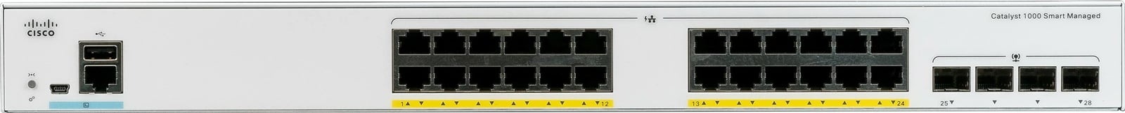 Switch Cisco Catalyst 1000, 24 porta GE, menaxhim, gri