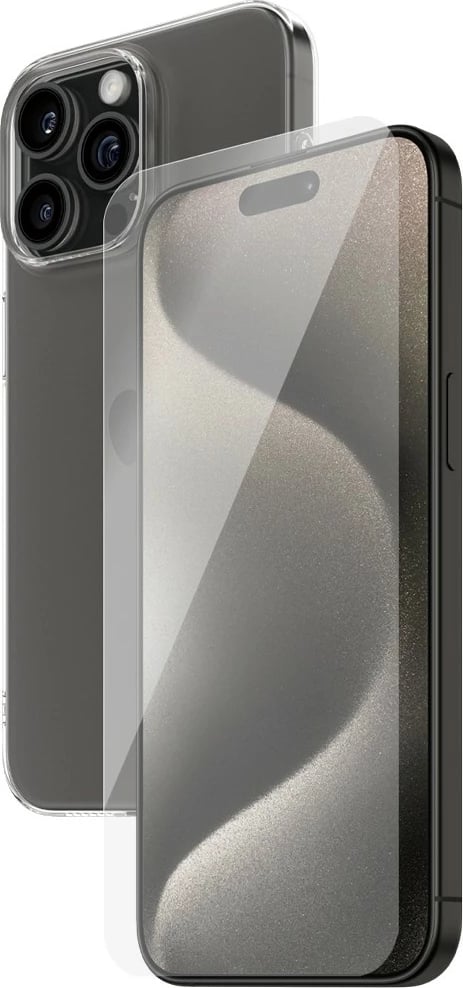 Mbrojtës ekrani PanzerGlass SAFE. 2-in-1-Pack për iPhone 15 Pro Max, transparent