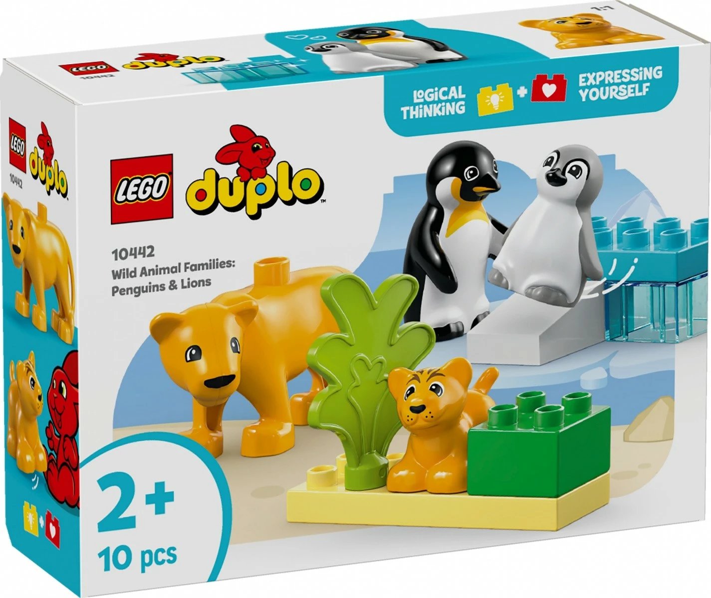 Set lodrash LEGO DUPLO 10442 Wild Animal Families: Penguins & Lions, 10 pjesë, për fëmijë 2+ Set lodrash LEGO DUPLO 10442 Wild Animal Families: Penguins & Lions, 10 pjesë, për fëmijë 2+