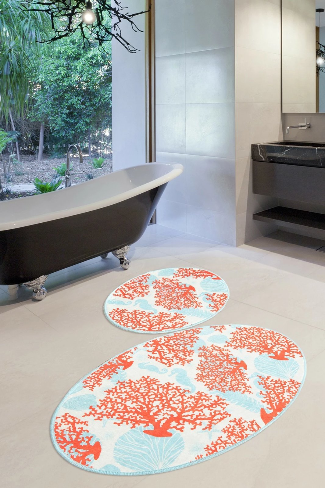 Set tapetash për banjo (2 copë), Mijölnir, ngjyrë moss Djt