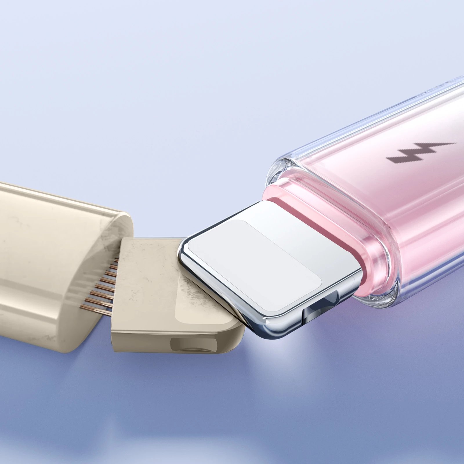 Kabllo Joyroom S-A42 Crystal-Clear Series, USB-A në Lightning, 1.2m, Bardhë