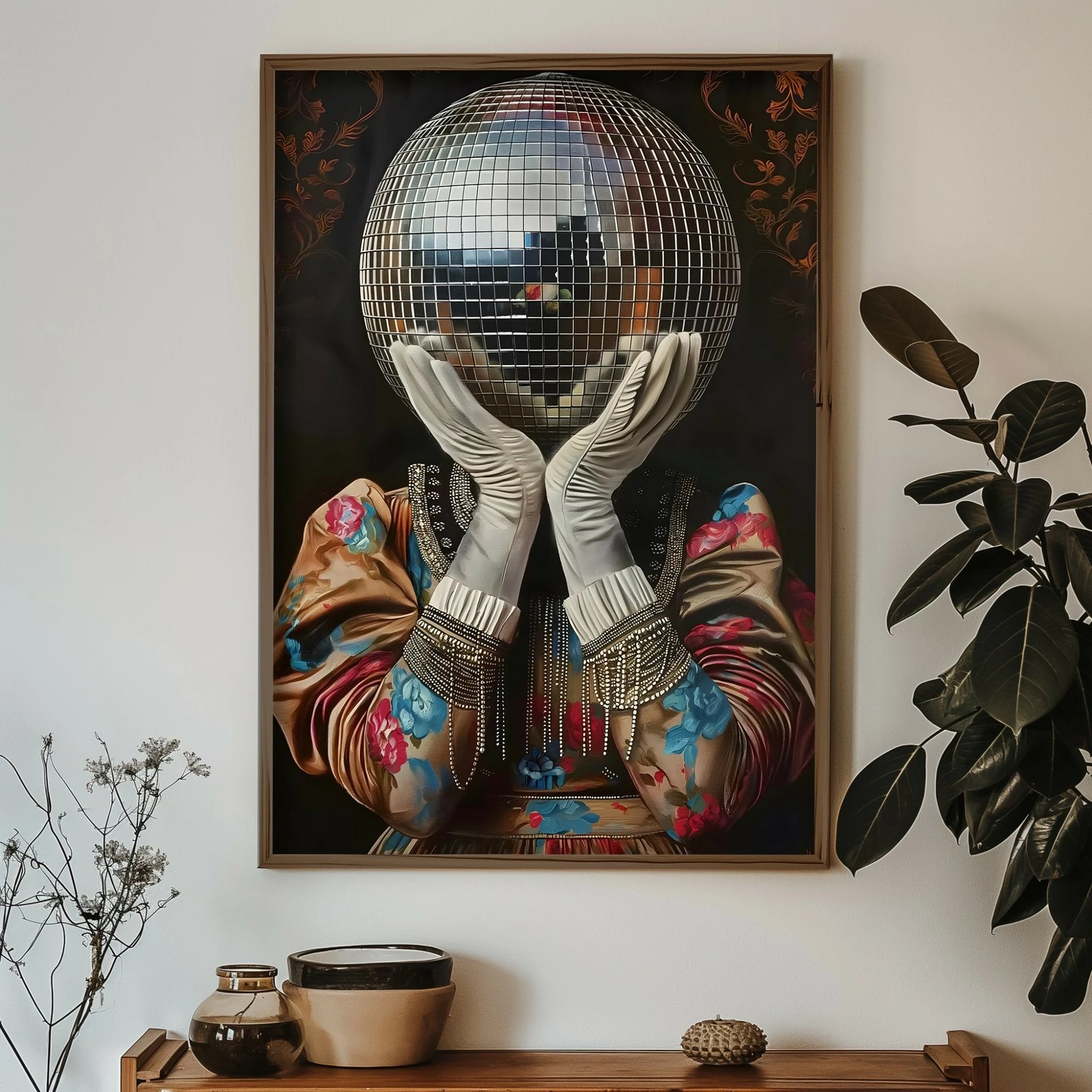 Pikturë dekorative me kornizë MDF, shumëngjyrëshe, Wallity GE129-L