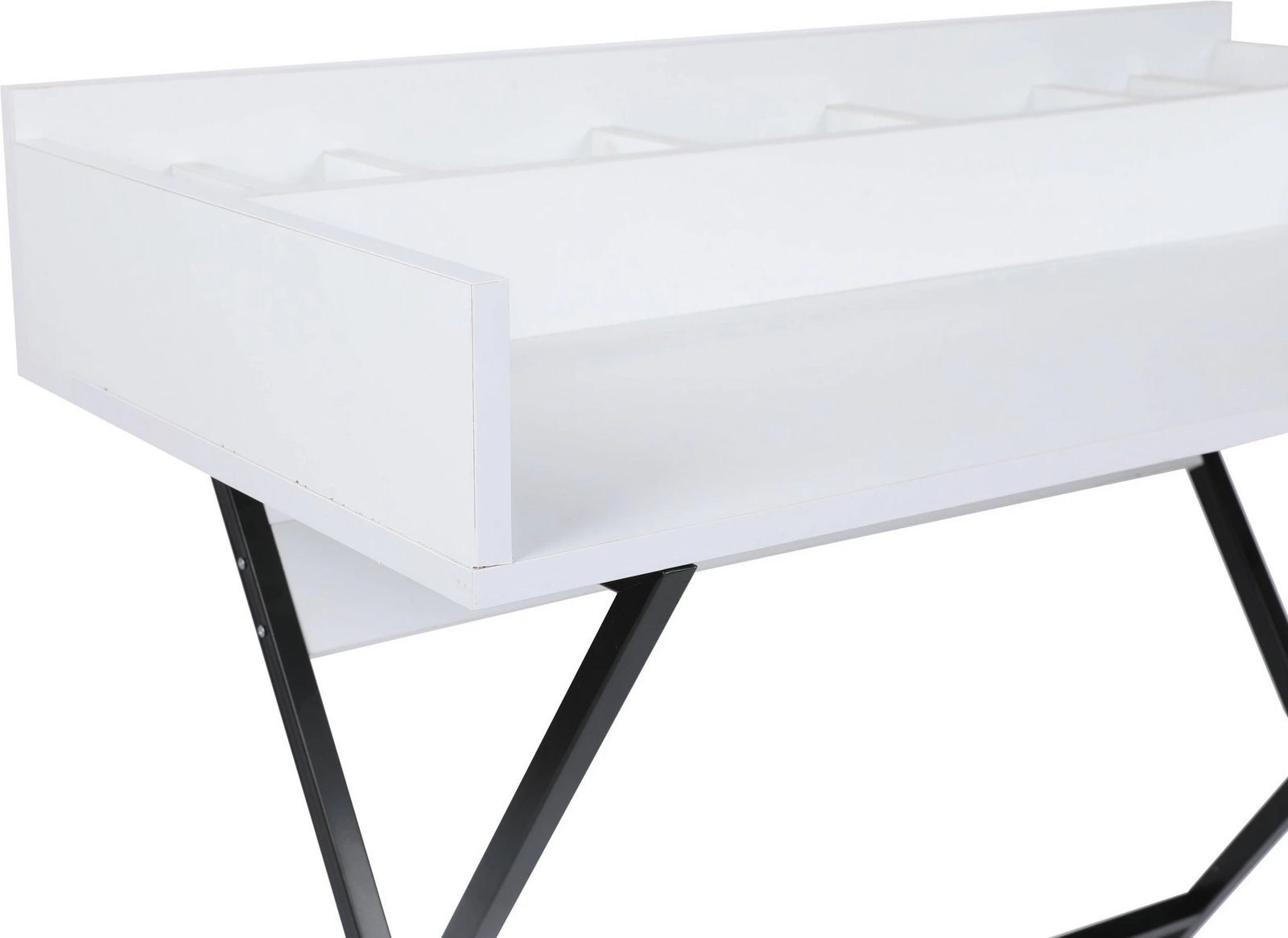 Tavolinë grimi Skye Decor, e bardhë dhe e zezë, Doha