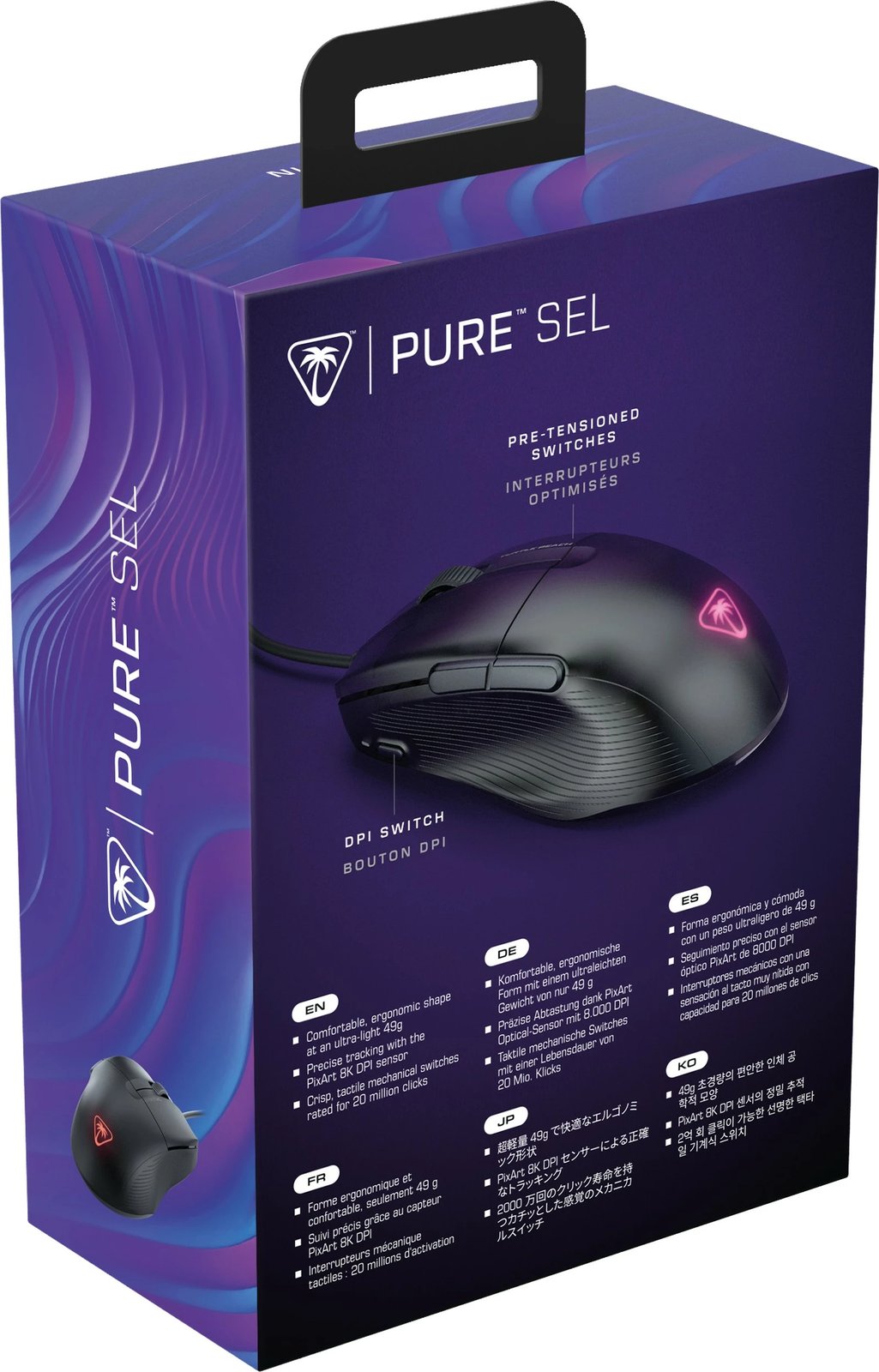 Maus Turtle Beach Pure SEL, 8K DPI, RGB, i zi