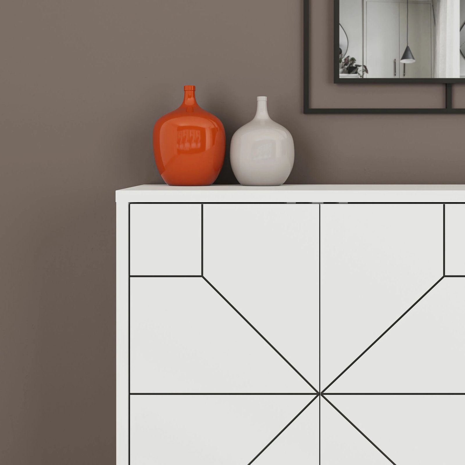 Konsol Skye Decor, ngjyrë e bardhë, Dune