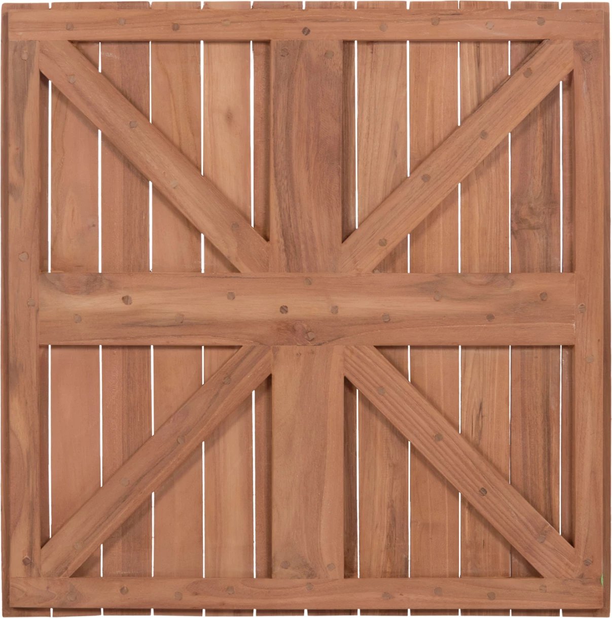 Sipërfaqe tavoline katrore, dru tik natyral, 60x60x4cm