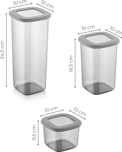 Set kuti për organizim (12 copë), ngjyrë antracit, BNMPOLYAS12-51217