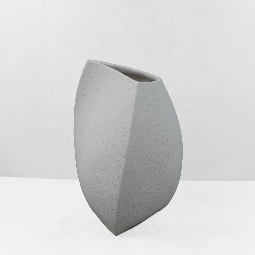 Vazo dekorative ELYSE II, rrëshirë, e bardhë, 20x19x28cm