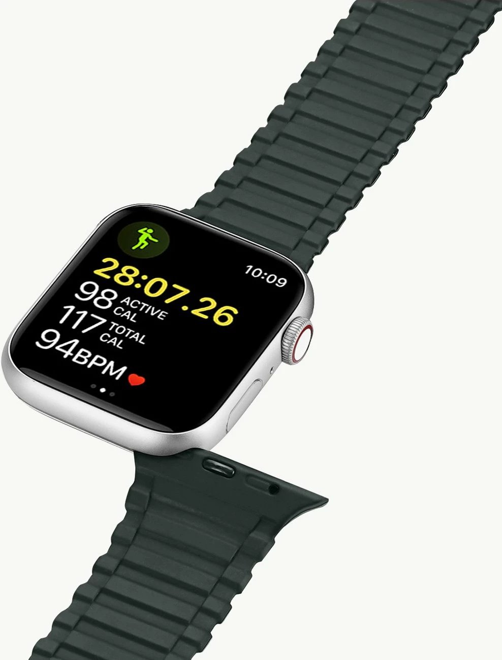 Rrip magnetik për Apple Watch Dux Ducis Armor Version, silikon, 38/40/41mm, Gjelbër