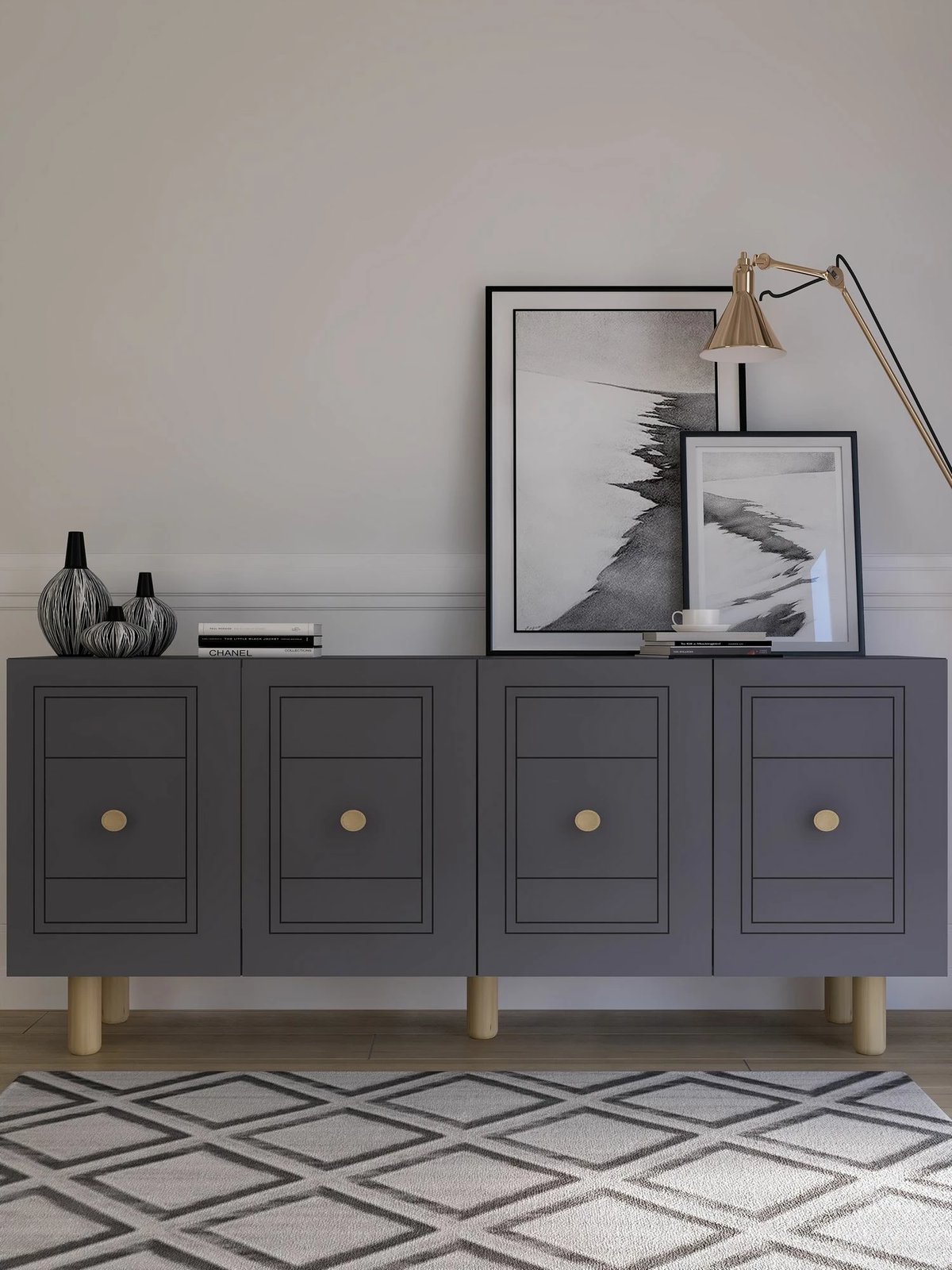 Konsolë Skye Decor, Dario Bohem, antracit