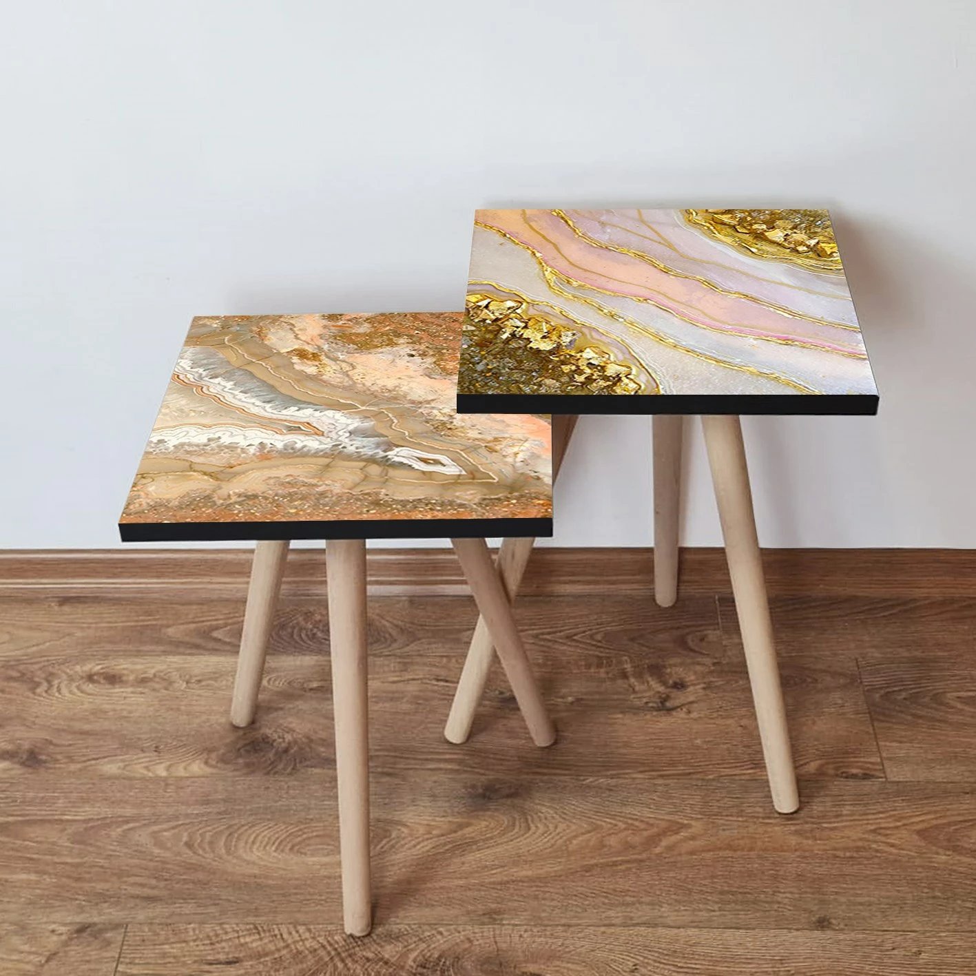 Set tavolinash ndihmëse Hanah Home, 2 copë, salmon