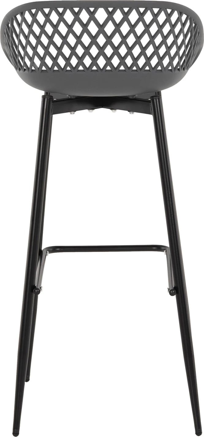 Karrige për bar AVAYA FH8686.20, polipropilen gri, këmbë metalike të zeza, 46x48x99H cm