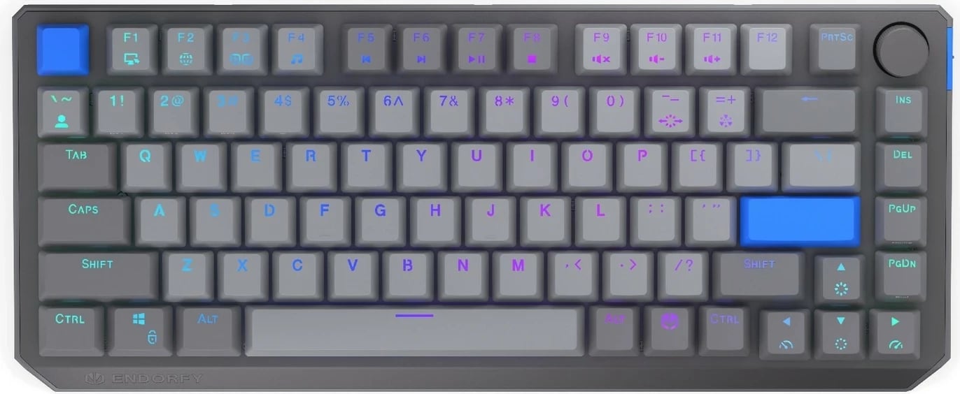 Tastierë mekanike wireless Endorfy Thock V2 75%, RGB, hot-swap, gri