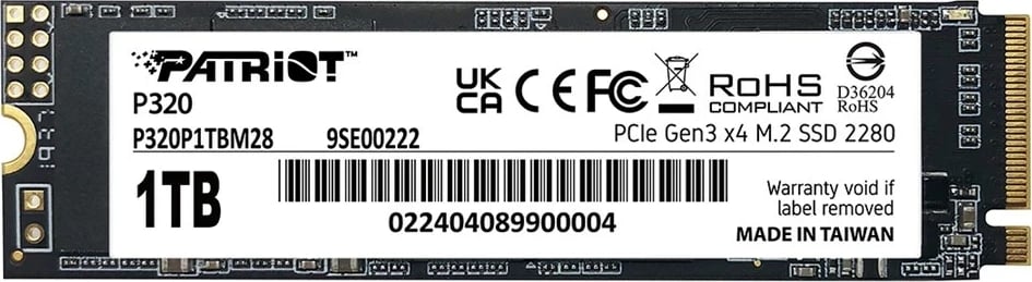SSD Patriot Viper P320 M.2 PCI-Ex4 NVMe 1TB