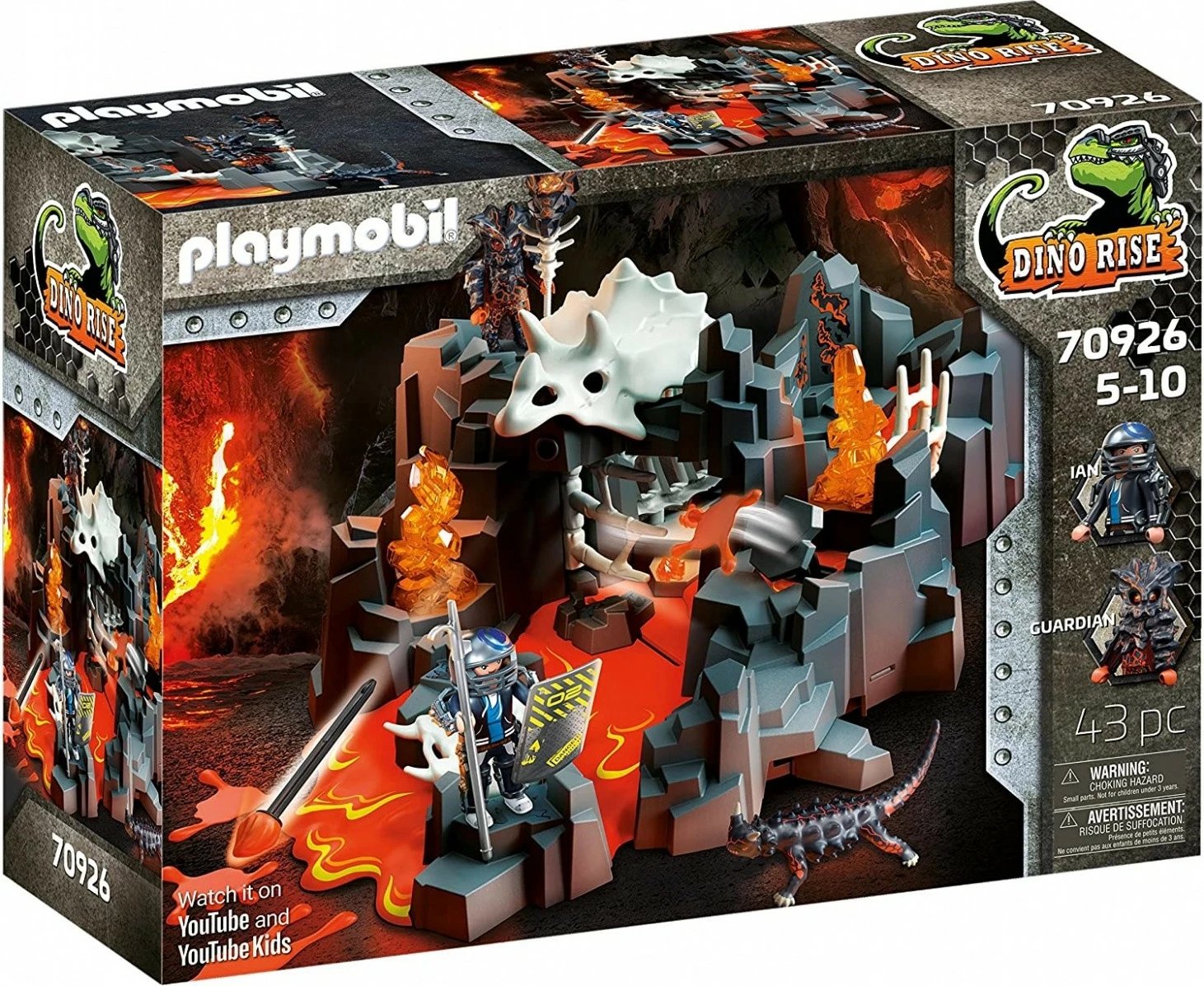 Set lodrash Playmobil DINO Rise 70926 Lava Source Guardians, 43 pjesë