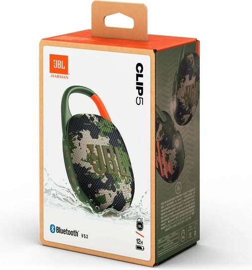 Altoparlant portativ JBL Clip 5, Bluetooth, 12 orë, kamuflazh