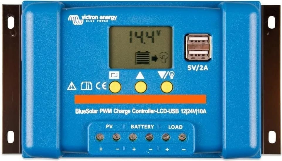 Rregullator karikimi Victron Energy BlueSolar PWM-LCD&USB 12/24V-30A, Blu