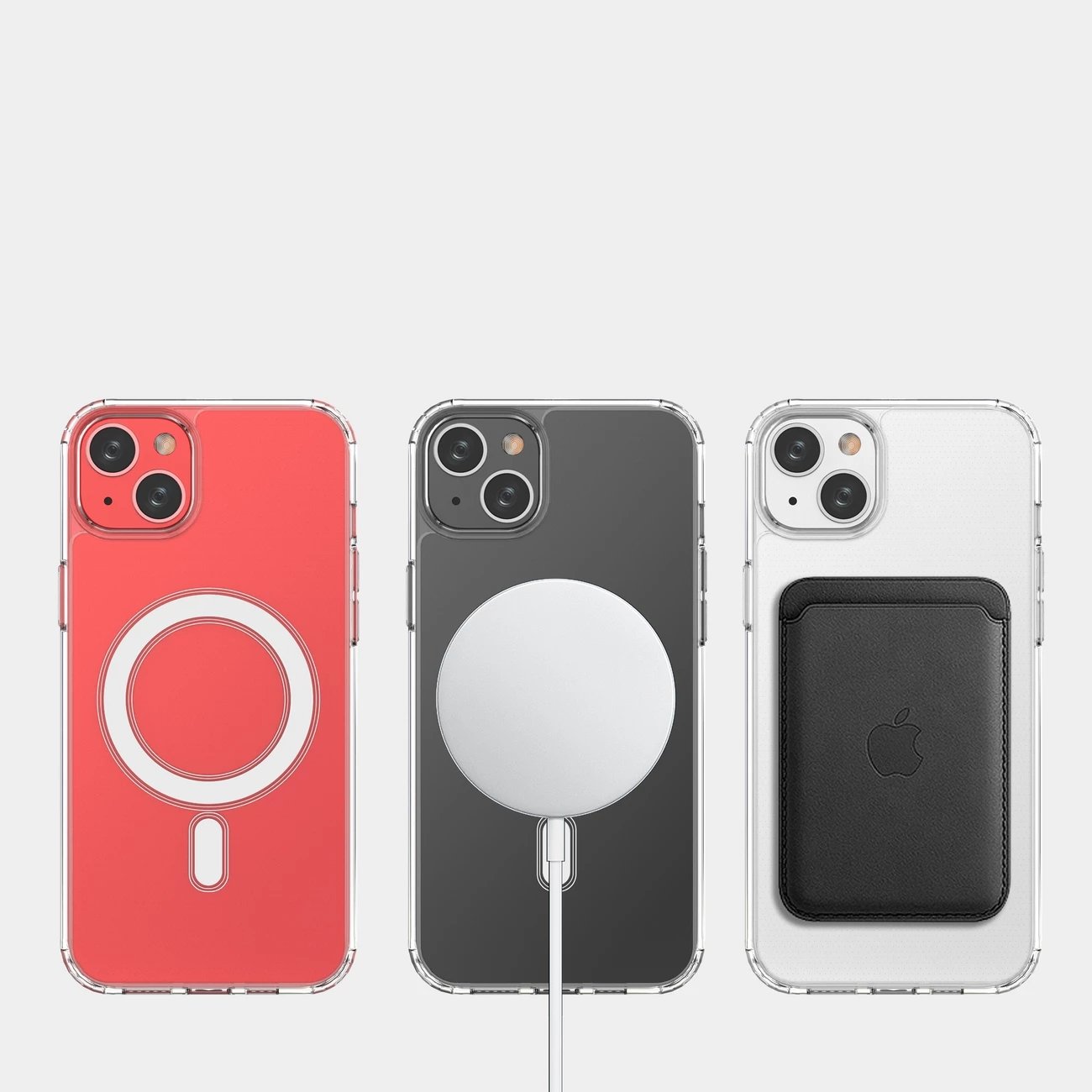 Mbështjellës Hurtel Magnetic Case MagSafe për iPhone 15 Plus, Transparent