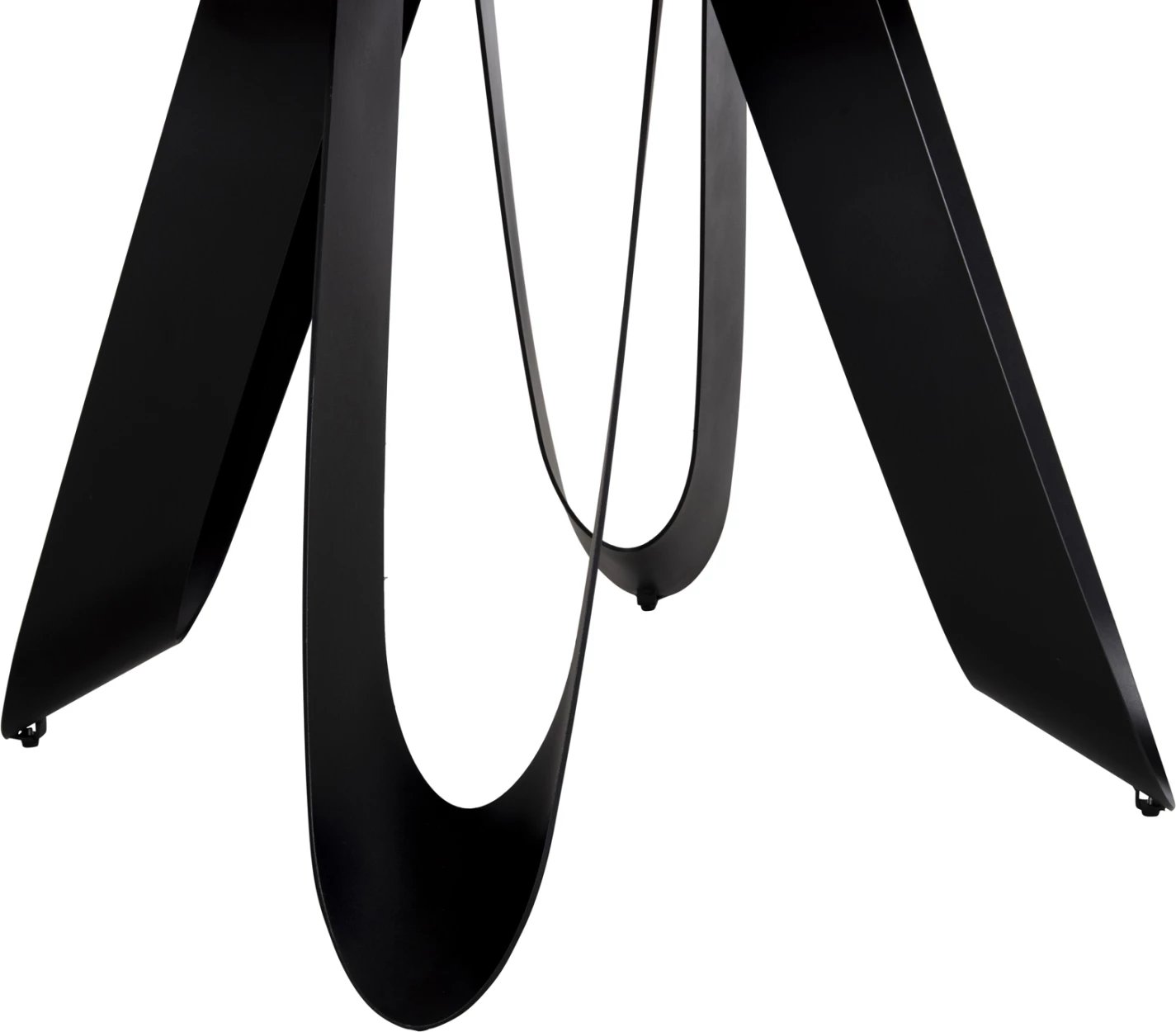 Tavolinë ngrënieje e rrumbullakët ZOD FH9852.03 sipërfaqe qeramike gri mermer-këmbë metalike të zeza Φ135x74Hcm