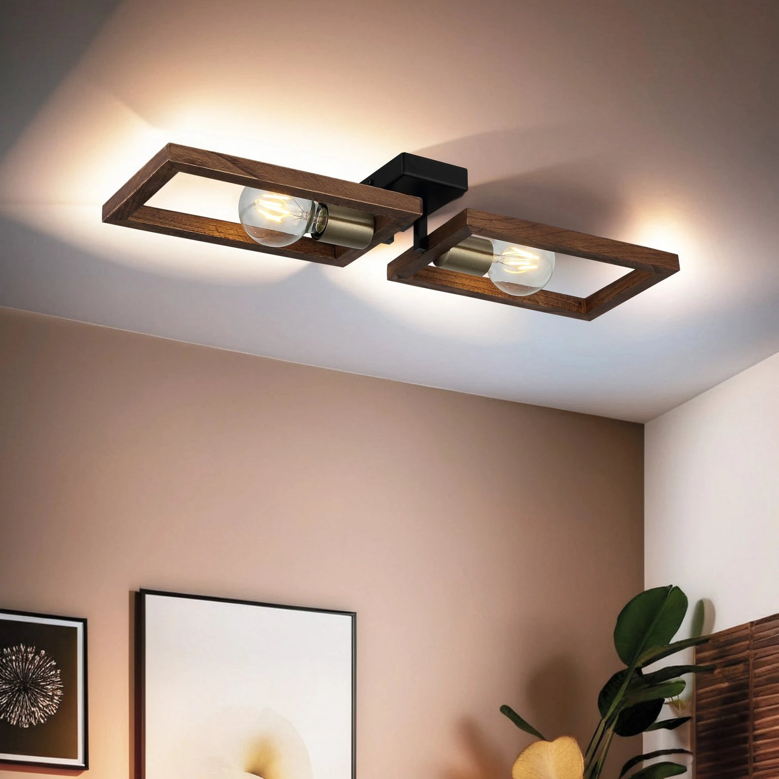 Llambadar Opviq, Era - 73-12, metal dhe dru, ngjyrë antike dhe e zezë