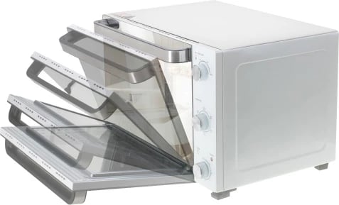 Furra elektrike, Adler, AD 6027, 48L, konveksion dhe rrotiseri, e bardhë