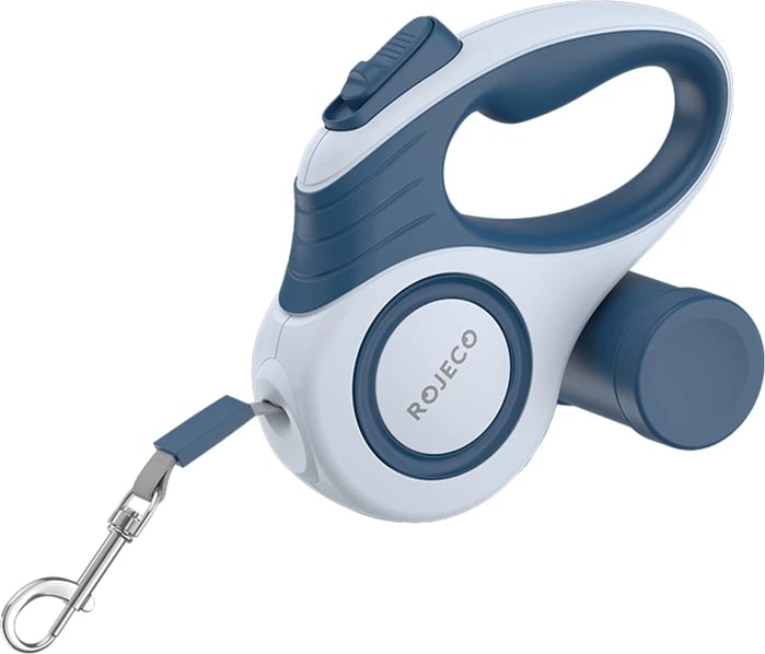 Litar automatik për qen Rojeco A12, 3m, blu