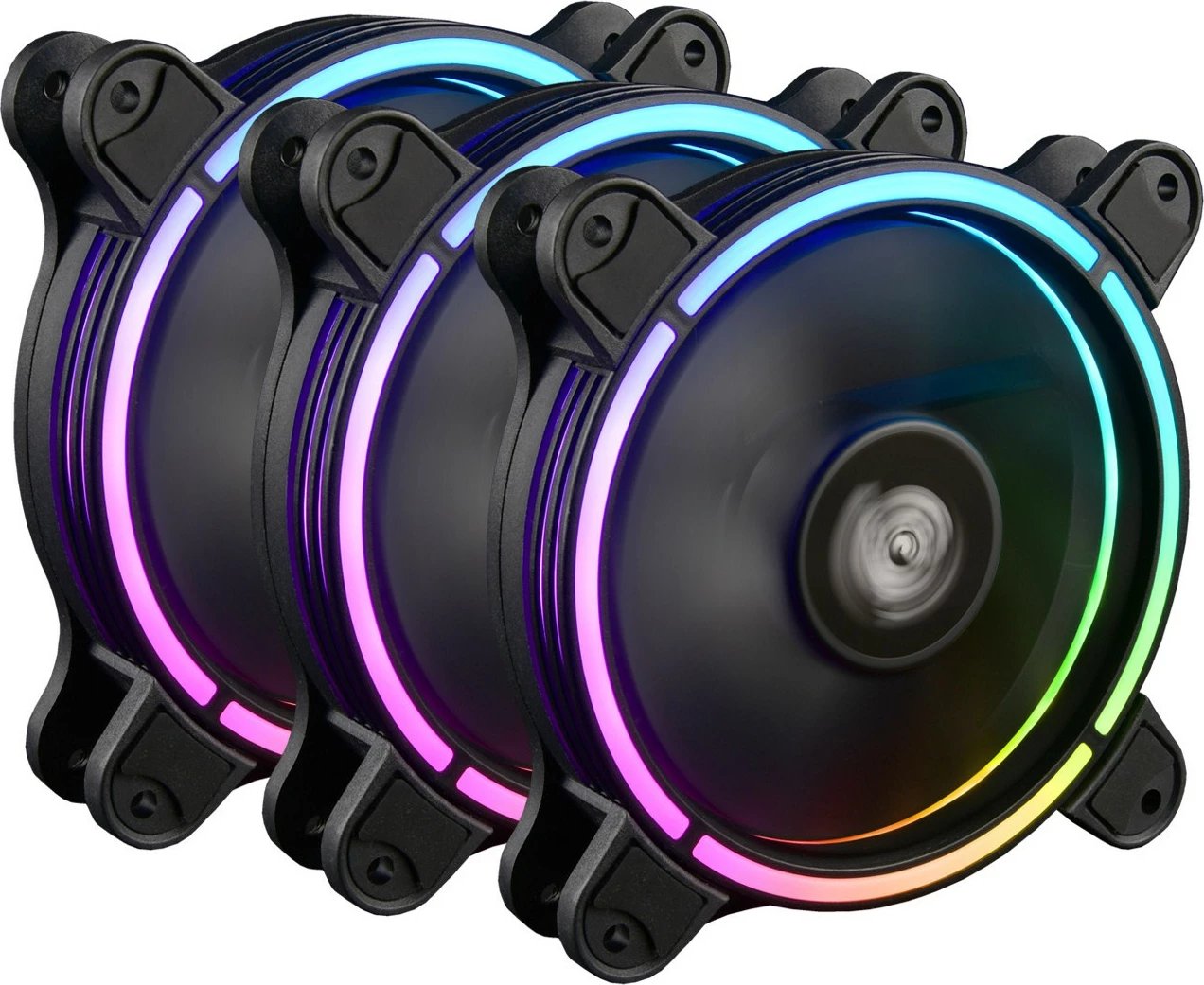 Ventilatorë RGB për kasë Enermax T.B. RGB AD UCTBRGBA12P-BP3, 120mm, set 3 copë, zi