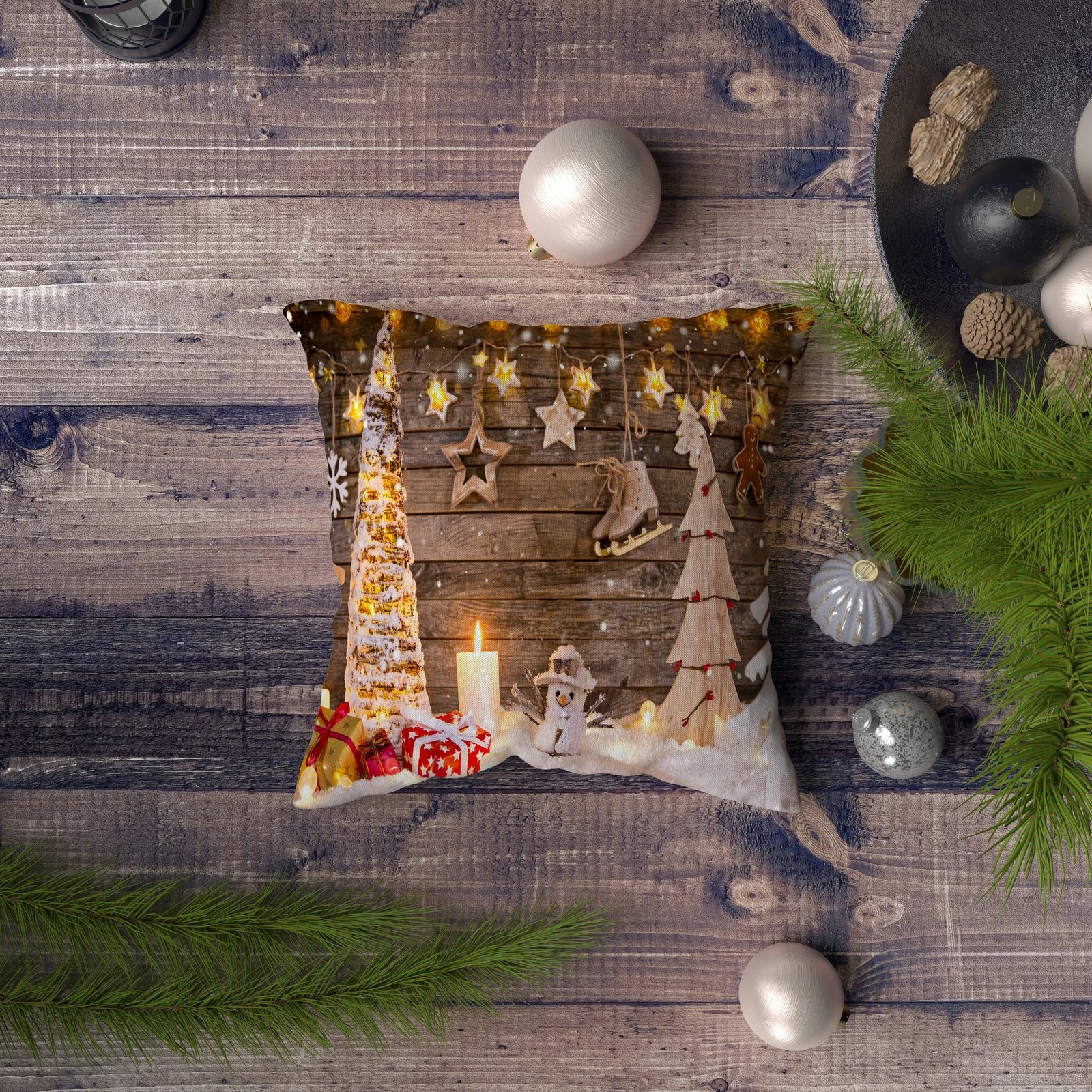 Jastëk dekorativ Aberto Design, NYXMAS105, shumëngjyrësh, 43x43cm