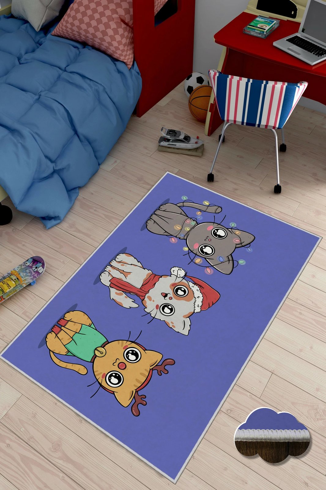 Qilim multikolor për fëmijë, Conceptum Hypnose, WOOKECE155, 50x80cm