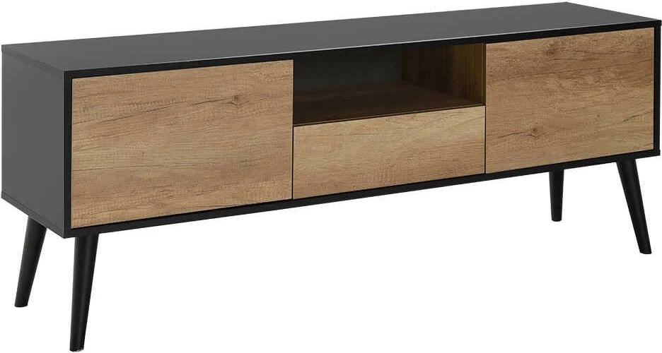 Komodë për TV Hanah Home, Tvr-921-Et-1, ngjyrë e zezë dhe taupe