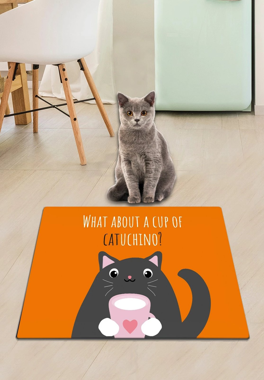 Tapet për rërë mace, Catuchino, Paws & Whiskers, shumëngjyrësh, 40x60cm