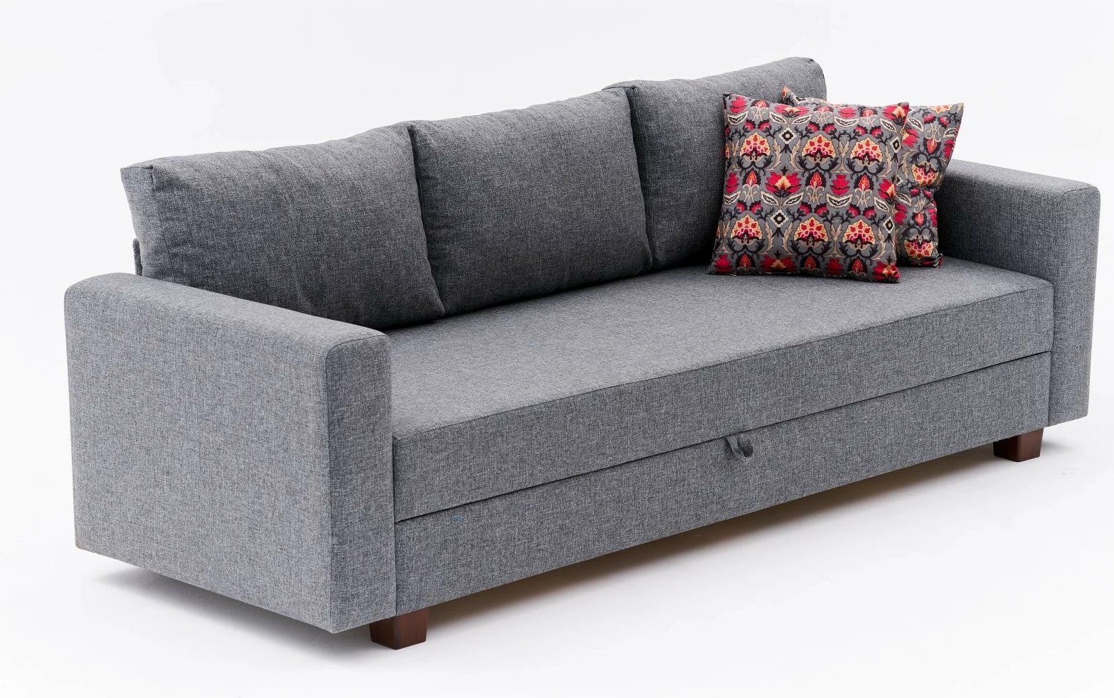 Krevat-divan treshe Atelier del Sofa, Aly, ngjyrë gri