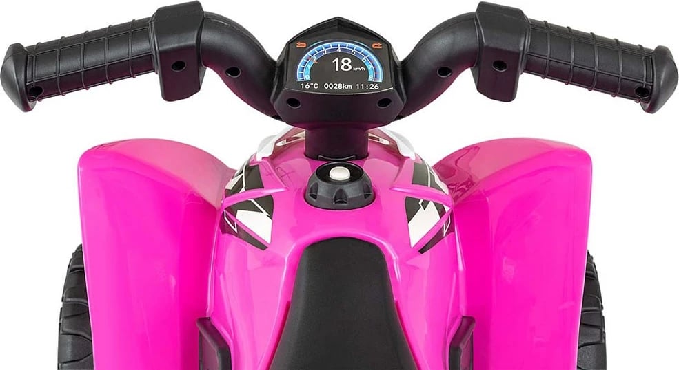 Kvad elektrik për fëmijë, Milly Mally Honda TRX 250X, 6V 4.5Ah 30W, shpejtësi 2.5-3 km/h, ngarkesa 25 kg, rozë