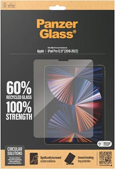 Xham mbrojtës PanzerGlass Ultra-Wide Fit për iPad Pro 12.9" 2018-2022