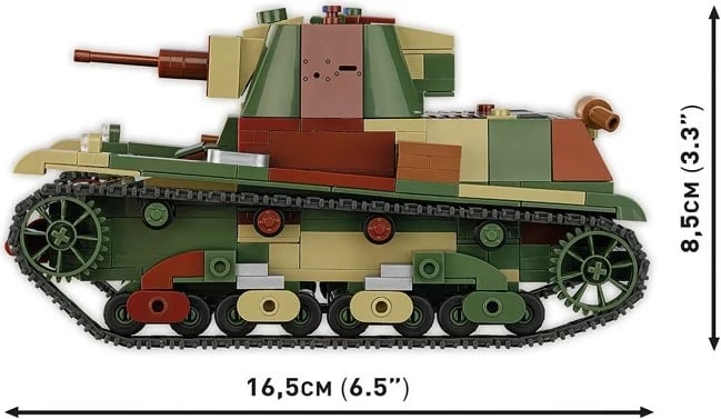 Set ndërtimi tank i lehtë Cobi 7TP, 669 pjesë, Historical Collection