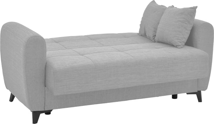 Set salloni 2 pjesë Lincoln, stof ngjyrë hiri e çelët