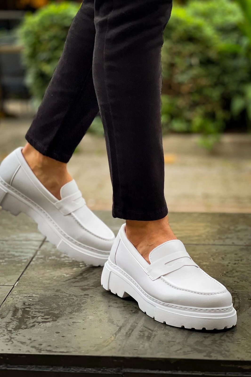 Këpucë për meshkuj, Chekich 2417 FBT White Men Loafer